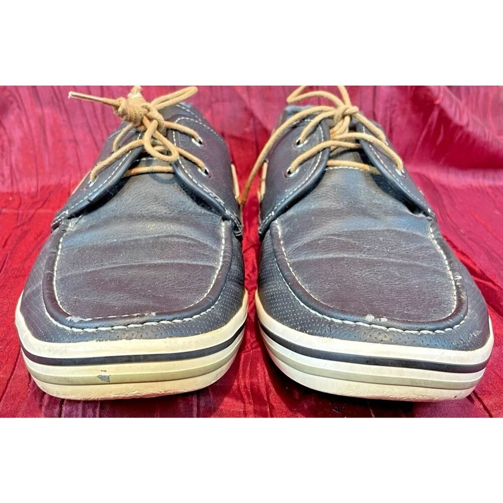 Mens ALDO  Black 2 Eyelet Deck Boat Shoes Loafers sz 10